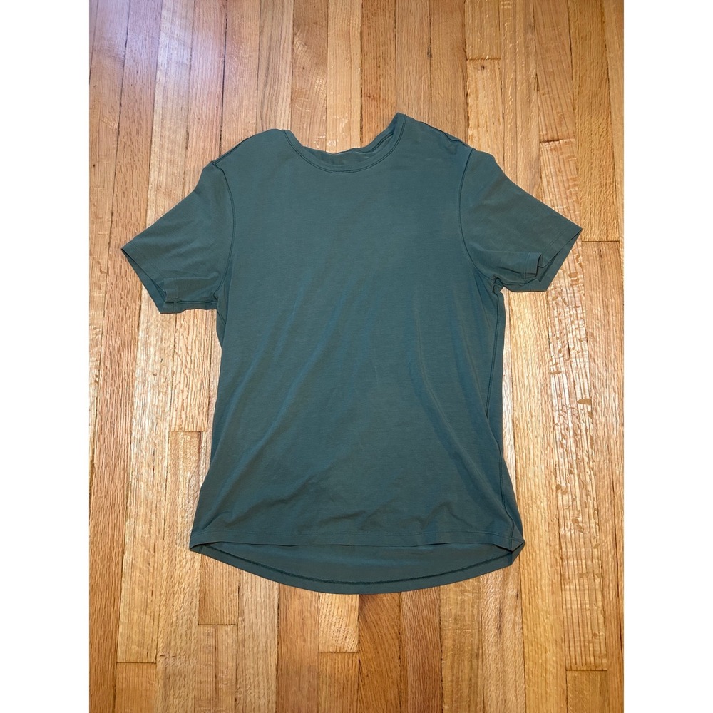 Lululemon Mens Short Sleeve Athletic T-Shirt Dark Green Crew Neck